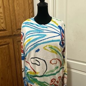 New Desigual Colorful Abstract Sweater